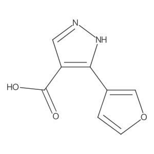 3-(furan-3-yl)-1H-pyrazole-4-carboxylic acid结构式