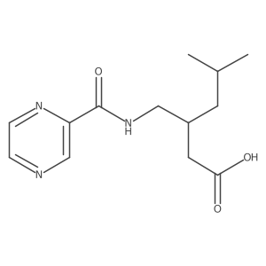 Hexanoic acid, 5-methyl-3-[[(2-pyrazinylcarbonyl)amino]methyl]-结构式