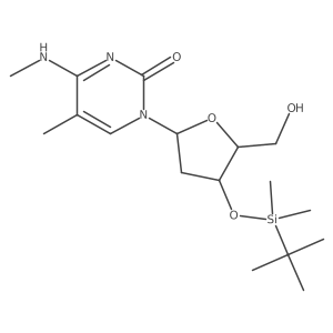 2'-Deoxy-3'-O-[(1,1-dimethylethyl)dimethylsilyl]-N,5-dimethyl-cytidine结构式