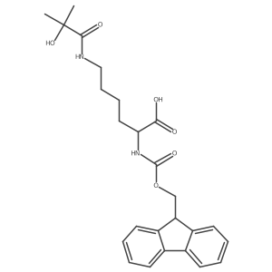 Fmoc-L-Lys(2-hydroxyisobutyryl)-OH结构式