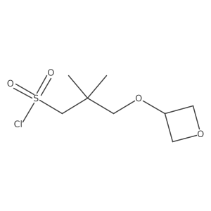 2,2-Dimethyl-3-(oxetan-3-yloxy)propane-1-sulfonyl chloride Structure