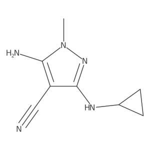 5-Amino-3-(cyclopropylamino)-1-methyl-1H-pyrazole-4-carbonitrile Structure