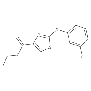 2-(3-Chloro-phenoxy)-thiazole-4-carboxylic acid ethyl ester Structure
