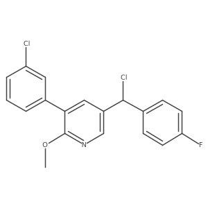 5-(Chloro(4-fluorophenyl)methyl)-3-(3-chlorophenyl)-2-methoxypyridine结构式