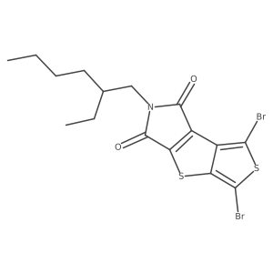 1,3-dibromo-6-(2-ethylhexyl)-5H-thieno[3',4':4,5]thieno[2,3-c]pyrrole-5,7(6H)-dione Structure