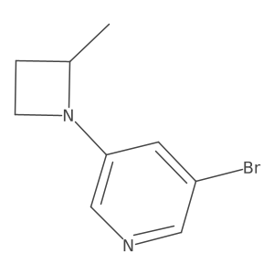 3-Bromo-5-(2-methyl-1-azetidinyl)pyridine结构式