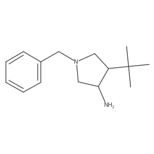 1-Benzyl-4-(tert-butyl)pyrrolidin-3-amine结构式