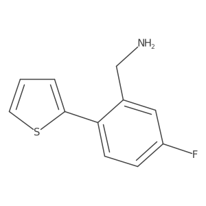 (5-Fluoro-2-(thiophen-2-yl)phenyl)methanamine结构式