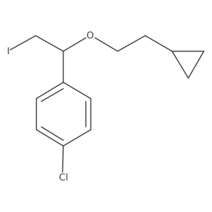 1-Chloro-4-[1-(2-cyclopropylethoxy)-2-iodoethyl]benzene Structure