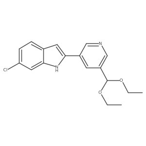 6-Chloro-2-[5-(diethoxymethyl)-3-pyridinyl]-1h-indole结构式