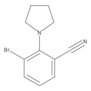 3-Bromo-2-(pyrrolidin-1-yl)benzonitrile结构式