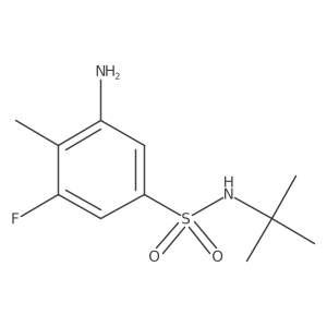 3-amino-N-(tert-butyl)-5-fluoro-4-methylbenzenesulfonamide Structure