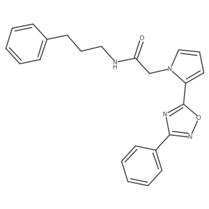 2-[2-(3-phenyl-1,2,4-oxadiazol-5-yl)-1H-pyrrol-1-yl]-N-(3-phenylpropyl)acetamide Structure