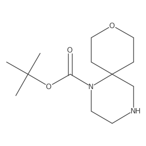Tert-butyl 9-oxa-1,4-diazaspiro[5.5]undecane-1-carboxylate结构式