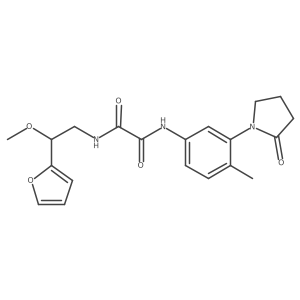 N1-(2-(furan-2-yl)-2-methoxyethyl)-N2-(4-methyl-3-(2-oxopyrrolidin-1-yl)phenyl)oxalamide Structure