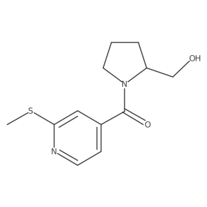 {1-[2-(Methylsulfanyl)pyridine-4-carbonyl]pyrrolidin-2-yl}methanol结构式