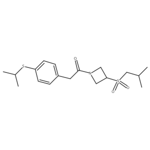 1-(3-(Isobutylsulfonyl)azetidin-1-yl)-2-(4-(isopropylthio)phenyl)ethanone Structure
