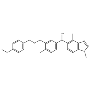 (3-((4-Methoxybenzyloxy)methyl)-4-methylphenyl)(1,4-dimethyl-1h-benzo[d][1,2,3]triazol-5-yl)methanol Structure