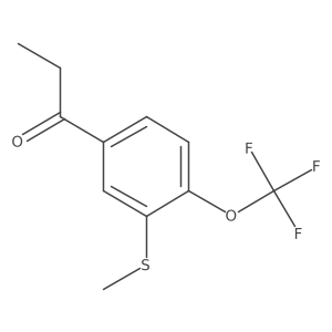 1-(3-(Methylthio)-4-(trifluoromethoxy)phenyl)propan-1-one Structure