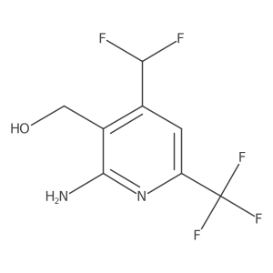 (2-Amino-4-(difluoromethyl)-6-(trifluoromethyl)pyridin-3-yl)methanol结构式