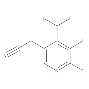 2-(6-Chloro-4-(difluoromethyl)-5-iodopyridin-3-yl)acetonitrile Structure