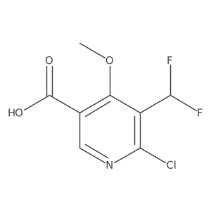 6-Chloro-5-(difluoromethyl)-4-methoxynicotinic acid结构式