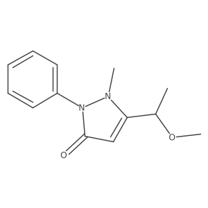 1,2-Dihydro-5-(1-methoxyethyl)-1-methyl-2-phenyl-3h-pyrazol-3-one结构式