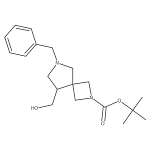 tert-Butyl 6-benzyl-8-(hydroxymethyl)-2,6-diazaspiro[3.4]octane-2-carboxylate Structure