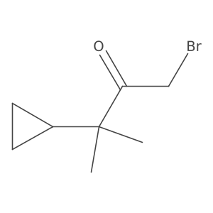 1-Bromo-3-cyclopropyl-3-methylbutan-2-one Structure