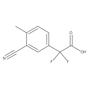 2-(3-Cyano-4-methylphenyl)-2,2-difluoroacetic acid结构式