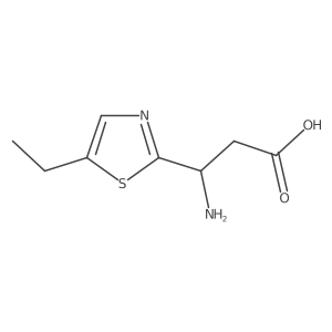 3-Amino-3-(5-ethyl-1,3-thiazol-2-yl)propanoic acid结构式