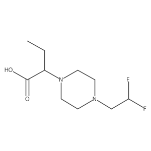 2-[4-(2,2-Difluoroethyl)piperazin-1-yl]butanoic acid Structure