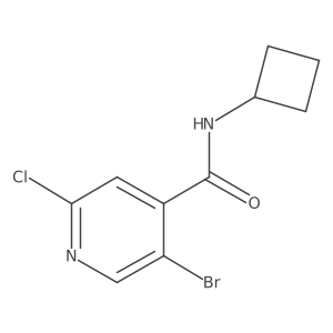 5-Bromo-2-chloro-N-cyclobutylisonicotinamide Structure