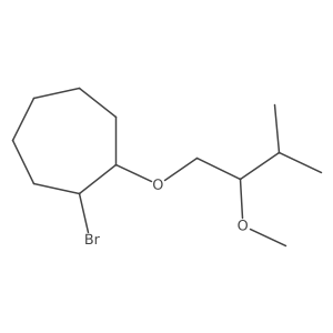 1-Bromo-2-(2-methoxy-3-methylbutoxy)cycloheptane结构式