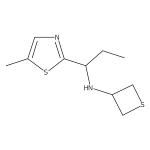 N-(1-(5-Methylthiazol-2-yl)propyl)thietan-3-amine Structure