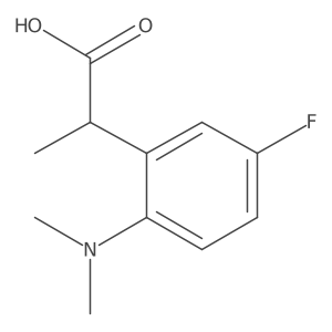 2-[2-(Dimethylamino)-5-fluorophenyl]propanoic acid结构式
