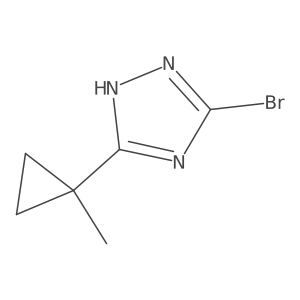 3-Bromo-5-(1-methylcyclopropyl)-1H-1,2,4-triazole结构式
