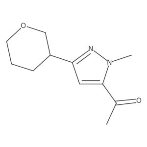 1-[1-Methyl-3-(oxan-3-yl)-1H-pyrazol-5-yl]ethan-1-one Structure