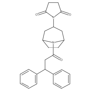 1-((1R,5S)-8-(3,3-diphenylpropanoyl)-8-azabicyclo[3.2.1]octan-3-yl)pyrrolidine-2,5-dione Structure