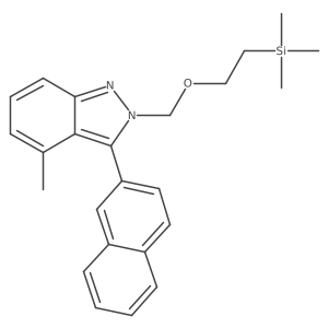 2H-Indazole, 4-methyl-3-(2-naphthalenyl)-2-[[2-(trimethylsilyl)ethoxy]methyl]-结构式