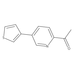 1-(5-(Thiophen-3-yl)pyridin-2-yl)ethanone结构式
