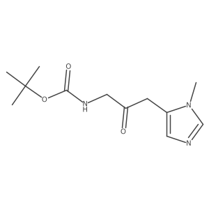 tert-butyl N-[3-(1-methyl-1H-imidazol-5-yl)-2-oxopropyl]carbamate结构式