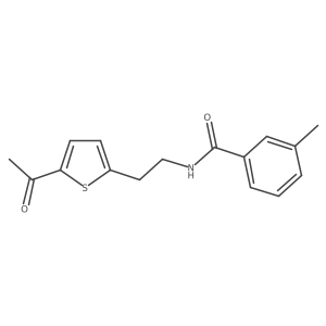 N-(2-(5-acetylthiophen-2-yl)ethyl)-3-methylbenzamide Structure