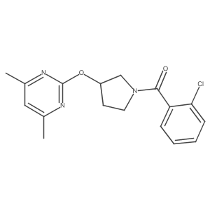 (2-Chlorophenyl)(3-((4,6-dimethylpyrimidin-2-yl)oxy)pyrrolidin-1-yl)methanone Structure