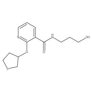 N-(3-hydroxypropyl)-2-((tetrahydrothiophen-3-yl)oxy)nicotinamide Structure