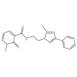 1-methyl-N-(2-(5-methyl-3-(pyridin-3-yl)-1H-pyrazol-1-yl)ethyl)-2-oxo-1,2-dihydropyridine-3-carboxamide Structure