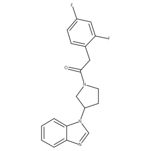 1-(3-(1H-benzo[d]imidazol-1-yl)pyrrolidin-1-yl)-2-(2,4-difluorophenyl)ethanone Structure