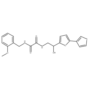 N-{2-hydroxy-2-[5-(thiophen-3-yl)furan-2-yl]ethyl}-N'-[(2-methoxyphenyl)methyl]ethanediamide结构式