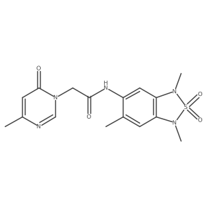 2-(4-methyl-6-oxopyrimidin-1(6H)-yl)-N-(1,3,6-trimethyl-2,2-dioxido-1,3-dihydrobenzo[c][1,2,5]thiadiazol-5-yl)acetamide结构式