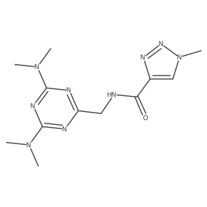 N-((4,6-bis(dimethylamino)-1,3,5-triazin-2-yl)methyl)-1-methyl-1H-1,2,3-triazole-4-carboxamide结构式